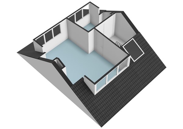 Plattegrond - Zingerskamp 23, 1251 PJ Laren Nh - Zingerskamp 23 - Laren - Tweede verdieping - Alternatief- 3D  _6 .jpg